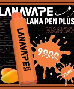 LANA Pen Plus 9000口發光一次性拋棄式電子煙芒果口味開箱，小七電子煙現貨供應，還原熟成愛文芒果蜜香搭配Mesh網芯與650mAh可充電式Type-C，拒絕化學味大口數潮流口糧指南